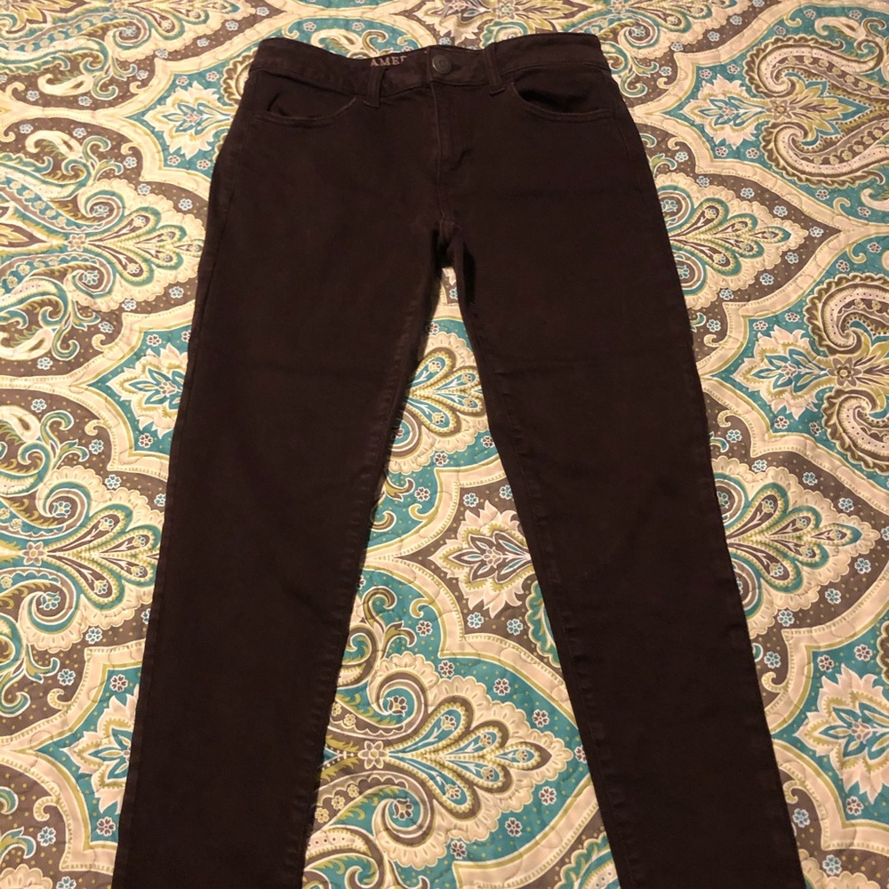 Maroon American Eagle Jeggings